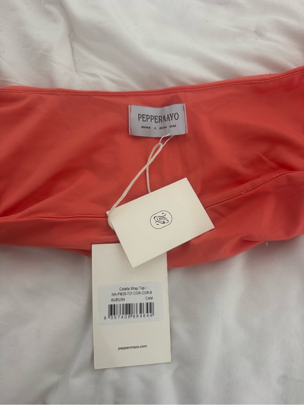 Peppermayo Coral Wrap Bandeau Top